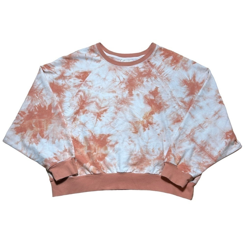 Melloday Blush Tie Dye Relaxed Fit Long Sleeve Pullover | U.S. Woman’s Large